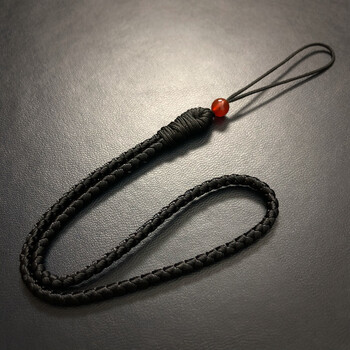 盘龙结3mm粗手机手腕绳国潮复古手机挂绳子短挂饰手机链女款吊绳黑色