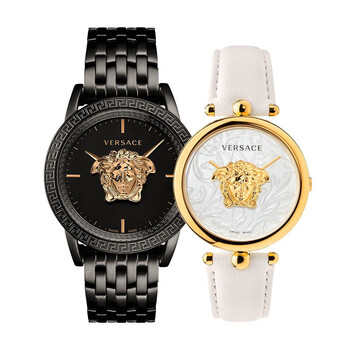 范思哲versace情侣手表瑞士制造奢华美杜莎男女石英表veco01320-verd