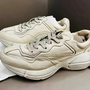 gucci古奇20fwrhyton白色做旧老爹鞋厚底鞋