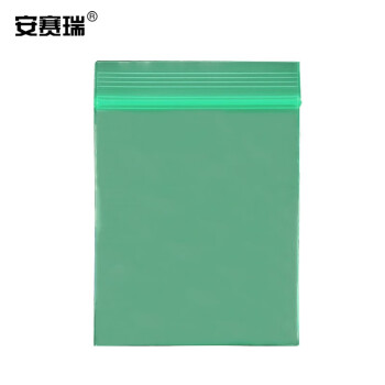 安赛瑞 彩色自封袋（100个装）封口袋样品袋 密实袋包装袋塑料袋 绿色 7×10cm 601098