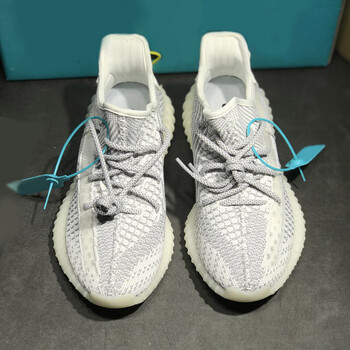 椰子鞋350纯白冰淇淋冰蓝芝麻灰官网男女鞋运动跑鞋 白天使 (真爆版)