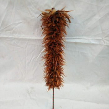 鸡毛掸子除尘家用车用新房装修鸡毛扫 71厘米缠皮鸡毛掸子