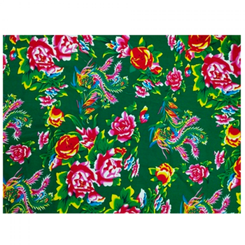 东北大花布凤凰牡丹装饰纯棉绸人造棉面料酒店农家乐装修墙面布料纯棉