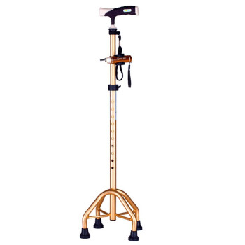 老人走路手扶架助行器防摔扶拄拐四脚支撑拐杖老年人手拐仗棍磨砂金带