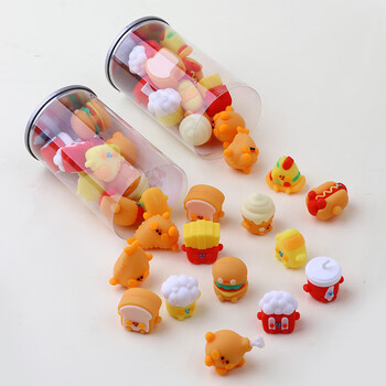 柏势嘉可奇真3d食物造型橡皮擦不留痕少屑擦得干净汉堡包薯条创意儿童