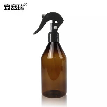 安赛瑞 便携式喷雾瓶（2个装）手压式小喷瓶手扣式小型喷壶喷雾器茶色塑料瓶 300ml 600343