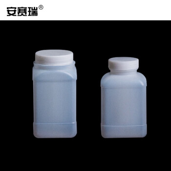 安赛瑞 塑料方型试剂瓶（5个装）土样瓶样品瓶化工瓶防盗白盖方瓶 500ml正方 600259
