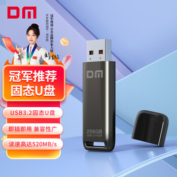 DM大迈 256GB USB3.2 高速固态U盘 FS520 电脑u盘金属车载优盘读520MB/s