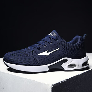 鸿星尔克erke青少年跑步运动鞋透气网面鞋飞织休闲运动鞋学生深兰h7