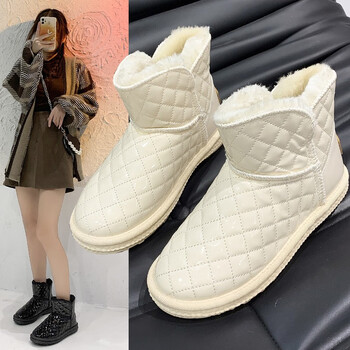 巴德绮哥雪地靴女冬季新款棉鞋女学生加绒加厚保暖中短筒短靴子女士棉