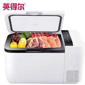 英得尔车载冰箱T20单箱SECOP压缩机APP控温压缩机制冷20L迷你小冰箱车家两用母乳冰箱储奶箱+家用线+移动电源