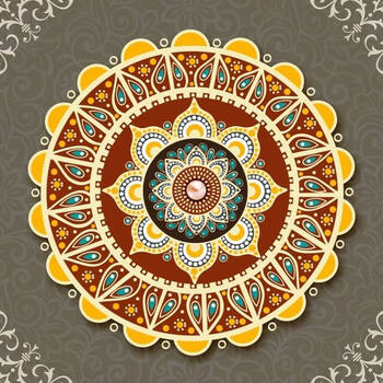 2022新款 东南亚装饰画西藏唐卡挂画酒店八宝坛城佛教佛堂客厅抽象