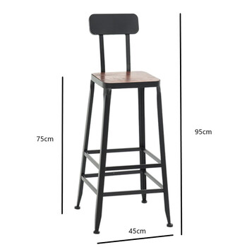 桌阳台家用铁艺靠墙酒吧轻奢长条桌高脚凳小椅高脚桌c款吧台椅单拍一