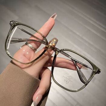 简宿(jiansu) 韩版感ins风眼镜女素颜显脸小可配有度数眼 西子绿 定制