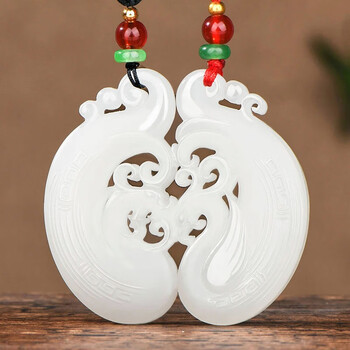 情人节礼物非诺和田玉龙凤呈祥玉吊坠情侣款男女士玉坠玉佩挂件玉石