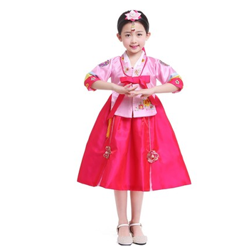 春夏儿童大长今韩服宝宝女童朝鲜服装少数民族韩国舞台表演服刺绣粉上衣 枚红裙130cm 图片价格品牌报价 京东