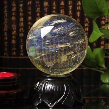 水晶球摆件转运水晶球熔炼球风水摆件客厅办公 直径12厘米【图片 价格