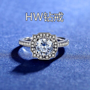 奥洛黛娅莫桑石戒钻女戒钻时尚戒指女三件套手链耳环结婚戒指送女友