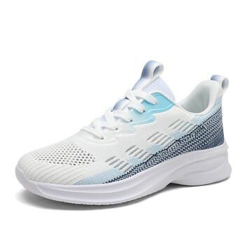 耐克顿2023春夏季渐变色飞织女鞋休闲运动网面鞋软底