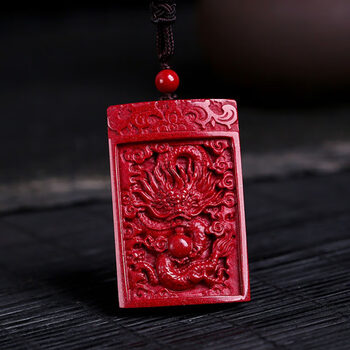 神龙护主身无事牌生日礼物生肖龙吊坠大气保真朱砂龙牌项链男女送客户
