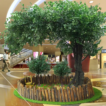 麦桑荷仿真榕树 大型仿真植物酒店许愿树大厅婚庆工程室内造景装饰