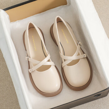 斯普王(sipuwang)玛丽珍女鞋小皮鞋女夏新款百搭圆头日系jk单鞋女大码