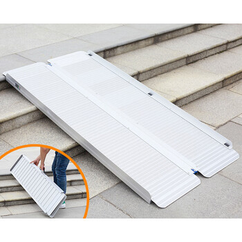 残疾人无障碍坡道 便携无障碍残疾人通道可移动铝合金道板台阶垫轮椅