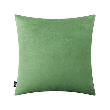 抱枕天鹅绒轻奢超柔简约靠背垫丝绒抱枕套不含芯纯色沙发靠枕 抹茶绿