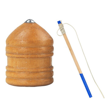 老年人手打陀螺 实木木头陀螺鞭绳儿童学生成人广场健身打陀螺玩具