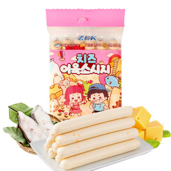 韩国进口zek芝士玉米鳕鱼肠鱼肉火腿肠儿童健康即食营养休闲零食甄选