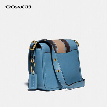 蔻驰(coach)手提包  女士 拼色 翻盖肩带包 蓝拼色 1