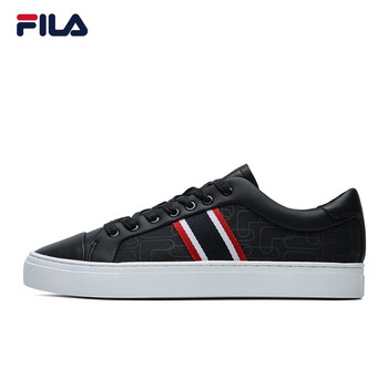 fila 斐乐官方板鞋男2021夏季新款运动休闲小白鞋1911 stripe 黑-bk