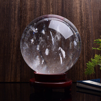 新款白水晶球摆件转运风水球摆件客厅乔迁礼摆件直径40