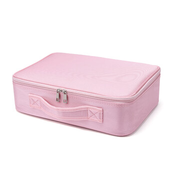 包家用证件收纳包家庭证书文件箱资料收纳盒家用房产本袋静谧粉三层