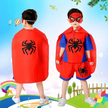 儿童环保创意服装环保时装秀环保服男童环保环保服装儿童走秀手工制作