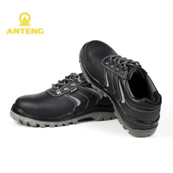 ANTENG（安腾）T502 PU系列保护足趾防砸 透气工作鞋安全鞋 黑 防砸防刺防静电35 2 