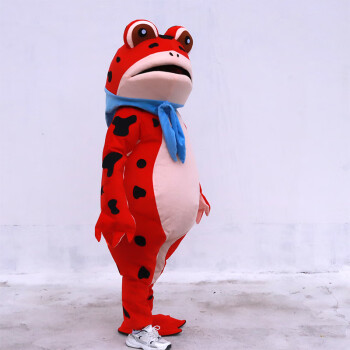 孤寡青蛙卡通充气人偶服装夏天搞笑玩偶服蛤蟆衣服抖音网红红色150160