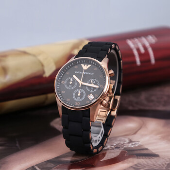 阿玛尼(armani) 情侣手表陶瓷表带时尚多功能防水日历石英腕表ar5905