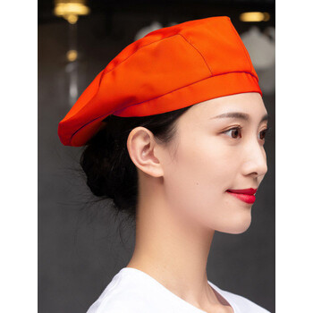 盼玫  服饰配件餐饮贝雷帽厨师帽子男女夏季透气服务员贝雷帽奶茶火锅