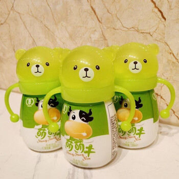 旺·仔 萌萌牛草莓原味奶嘴乳味饮料软儿童成长型饮品酸奶 15瓶 原味