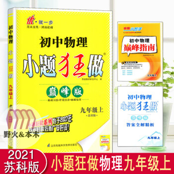 恩波教育初中物理小题狂做巅峰版九年级上册苏科版初三九上苏教版