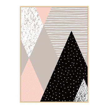 儿童房挂画装饰画 儿童卧室抽象艺术装饰画 简约几何5 40cm*60cm