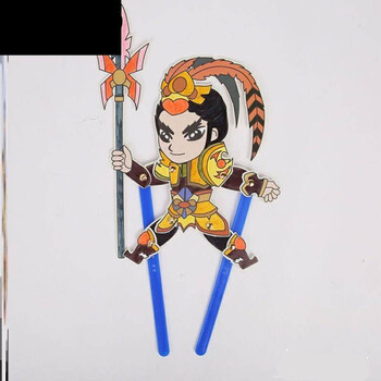 皮影戏手工diy制作道具材料包中国风传统自制人偶儿童玩具手动 吕布