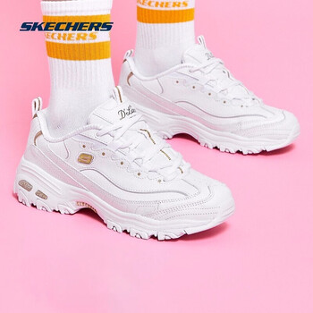 skechers斯凯奇女鞋2021新款夏季春秋运动休闲熊猫鞋老爹鞋小白鞋增高