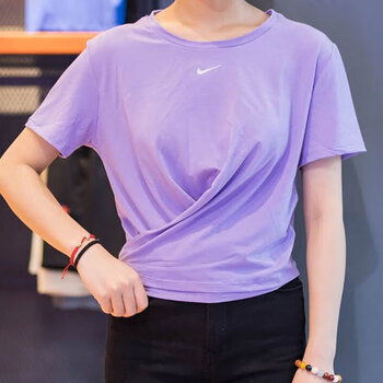 耐克nike短袖女装上衣夏季跑步健身训练半袖运动衫透气舒适休闲圆领