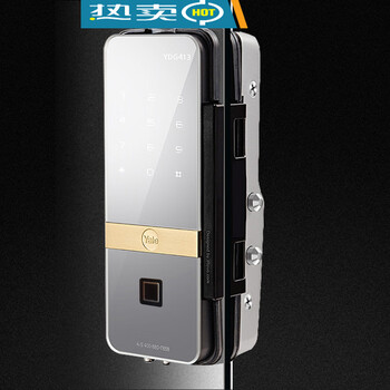 简约妮卡yale电子锁耶鲁智能锁免开孔耶鲁yale办公室玻璃门电子指纹