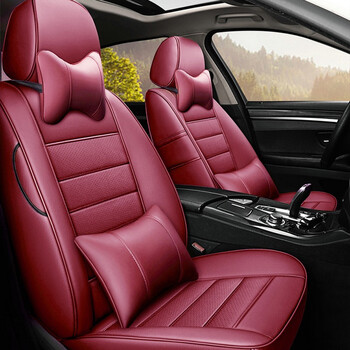 迷你coupe专用全包围座垫汽车座椅套四季通用座椅套 豪华版【酒红色】