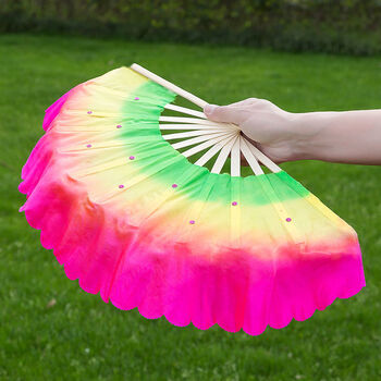 6015恩依源成人东北二人转扭秧歌舞扇子广场舞扇子三色渐变儿童