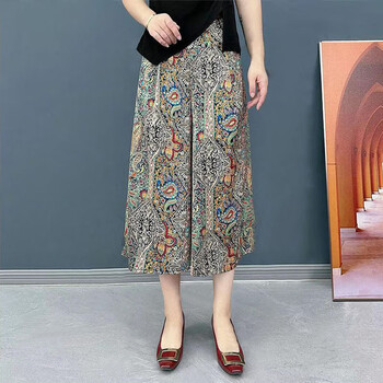 凯姿瑜中年妈妈裤子夏款中老年人女装裙裤夏季薄款时尚七分裤裙女裤