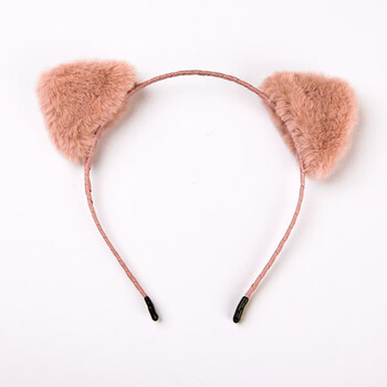 小蚊子毛绒发卡女可爱猫耳朵发箍简约甜美网红洗脸头箍化妆直播压发